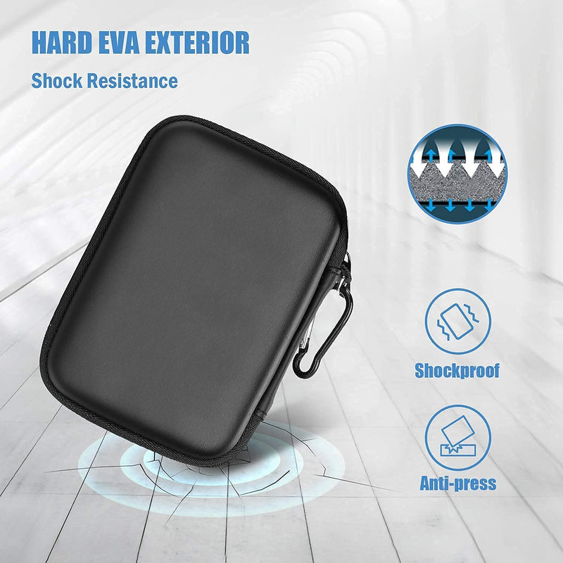 ProCase Portable Hard Drive Case Bundle with ProCase Carrying Case for Samsung T5 T3 SSD, Compact Hard Shockproof Carry Case