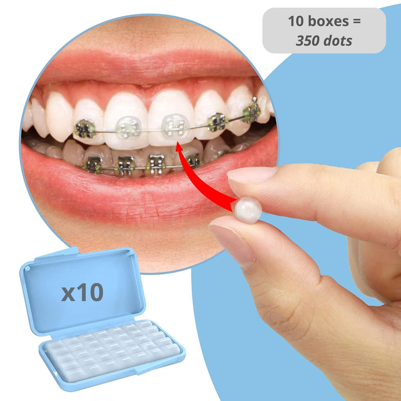 [AUSTRALIA] - Pre-Cut Orthodontic Wax | Dental Wax for Braces (10 Boxes, No Flavouring) 10 stück 