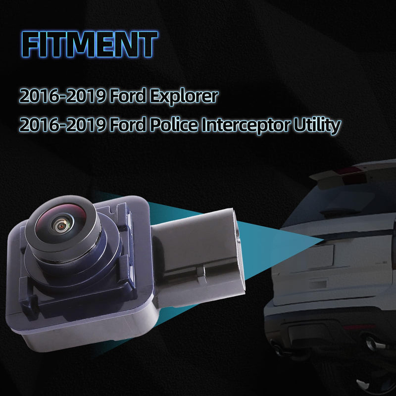 MITZONE Rear View Backup Camera for Car Compatible with 2016-2019 Ford Explorer Police Interceptor Utility Parking Asist Camera 1080P HD 170° Wide-Angle GB5Z-19G490-C GB5Z-19G490-AB