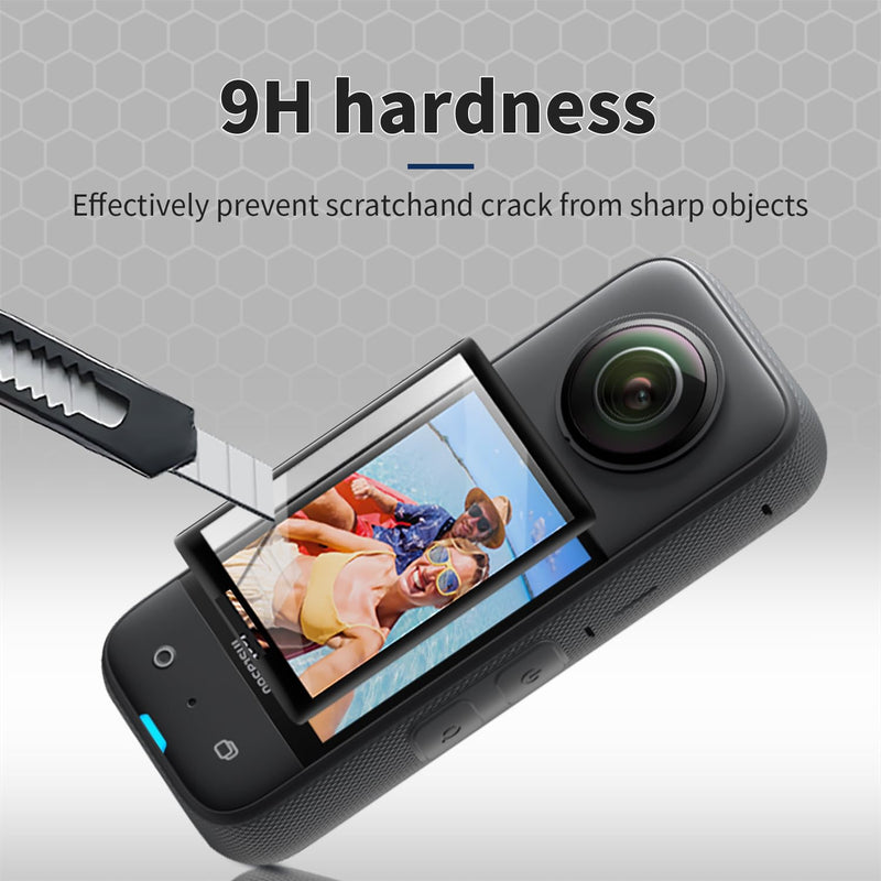 [AUSTRALIA] - Screen Protector+Lens Cap+Silicone Case for Insta 360X5,Protective Silicone Cover for Insta360X5 Combo Accessories(Black) 