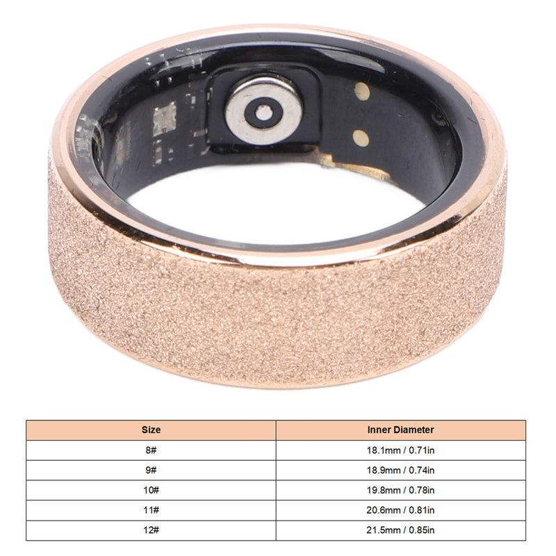 Smart Ring Health Tracker,IP68 Water Resistant Smart Ring Fast Charging Sports Monitoring Ring for Sports Sleep 9#