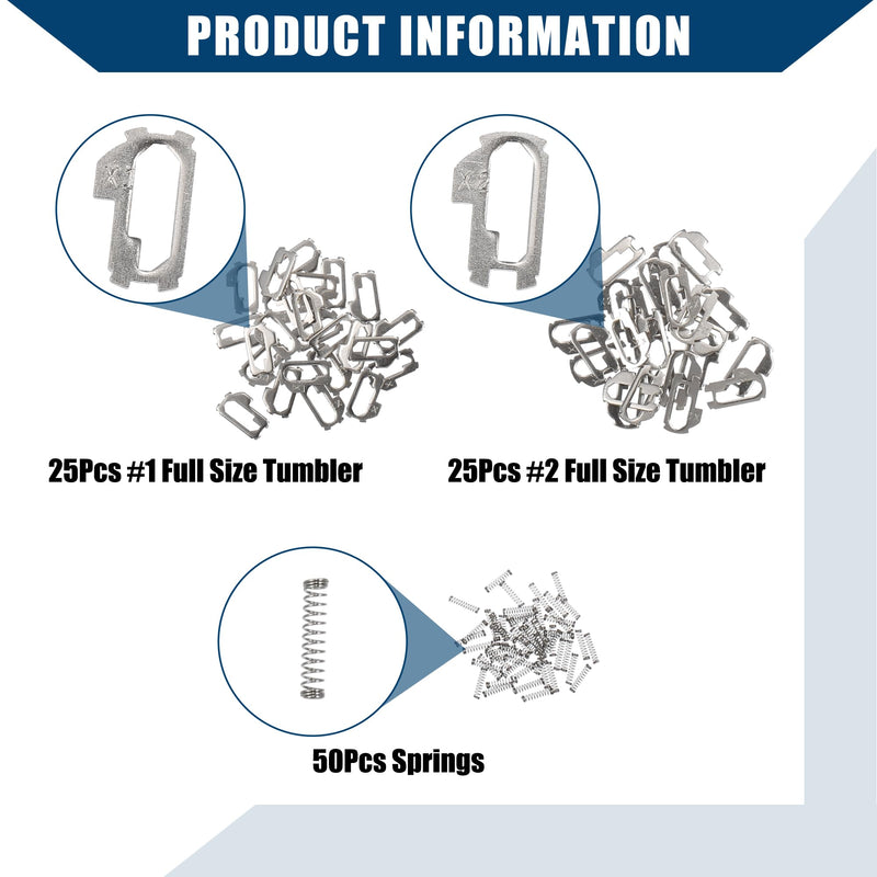 [AUSTRALIA] - 350pcs Car Lock Reed Lock Plate Auto Key for Honda HON66 Lock/Outer/Durable Metal / 1 Set Silver Tone 