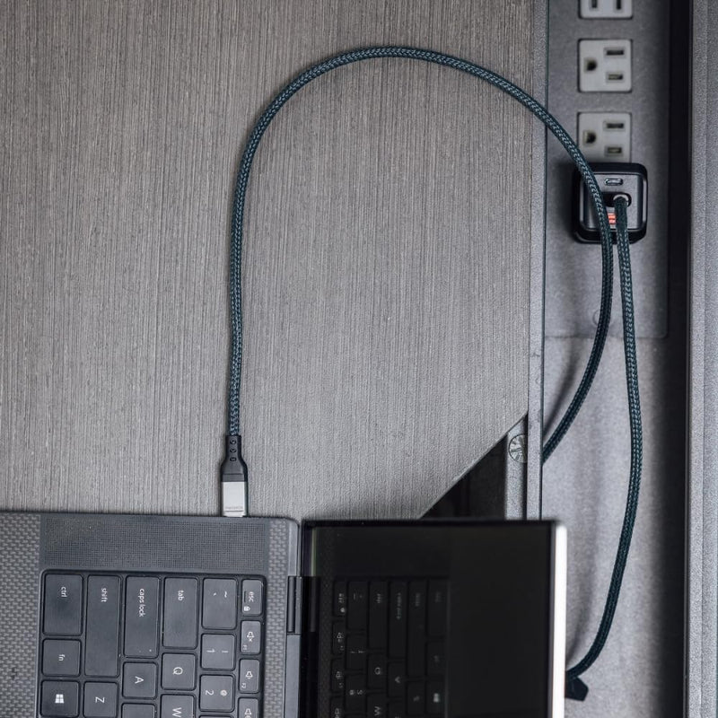 Rokform PowerTrip 100W USB-C Charging Cable, 2m (6.6 ft) | Braided Cable, Integrated Cable Tie, 5,000 Bend Tested, Reinforced Aluminum, Kevlar and TPU 6.6ft