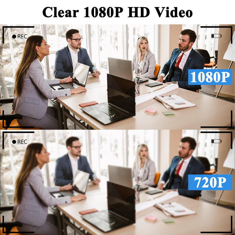 [AUSTRALIA] - 64GB Mini Hidden Camera Pen, 1080P FHD Nanny Cam with 300 Min Long Battery Life, One-Button Operation, Metal Body Micro Security Camera for Home Office (64GB with Box) 64GB with Box 