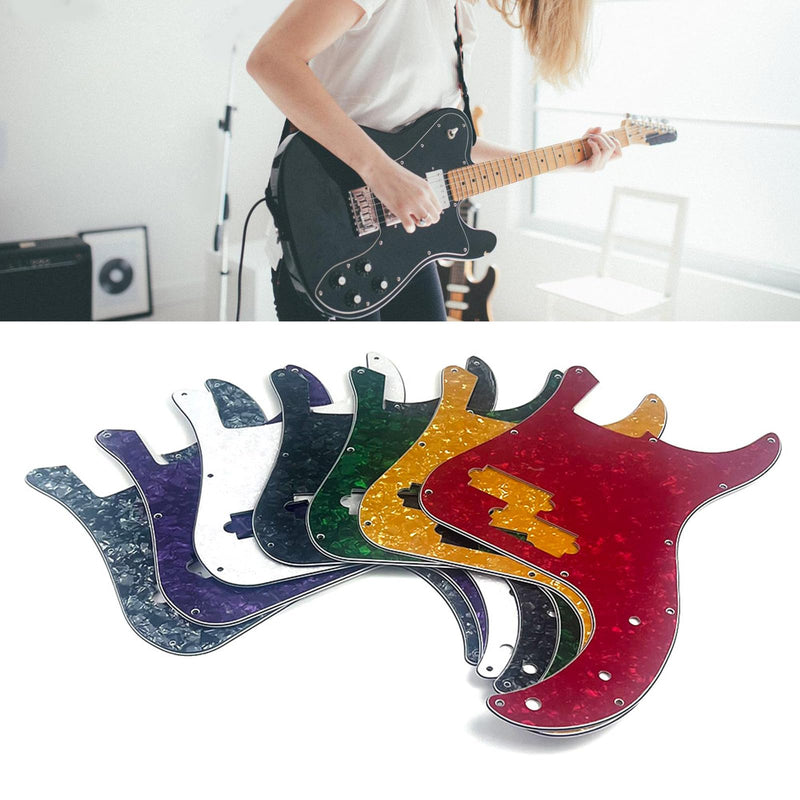 11 Hole Bass Pickguard Electric Bass Scratch Plate 4 String Bass Pickguard for Standard Bass Red