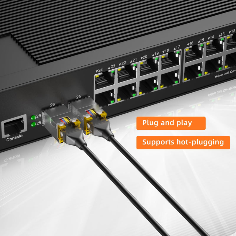 10GBase-T RJ45 SFP+ Module, 10G Copper SFP+ Transceiver, Ethernet SFP Module up to 30-Meter, Plug and Play Hot Pluggable, Durable and Highly Compatible 10G SFP Module
