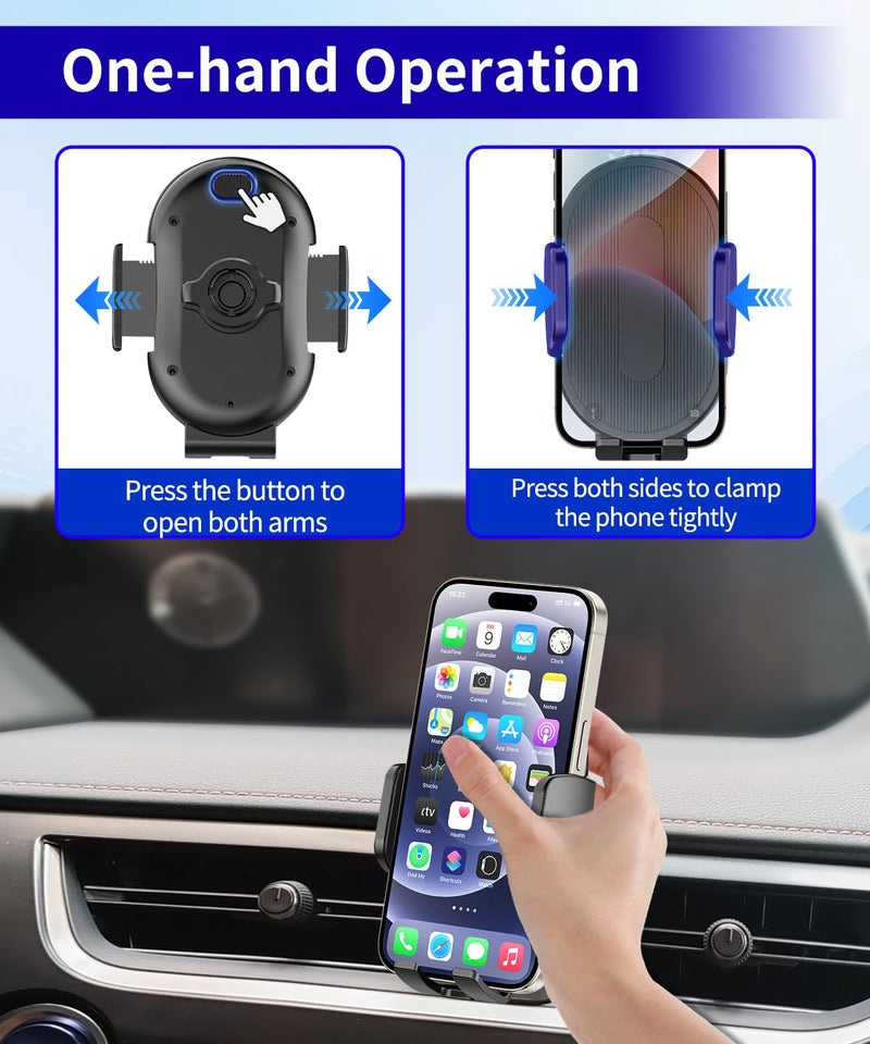 Car Phone Holder for Lexus UX 2019 2020 2021 2022 Auto Accessories，One Hand Place & Pick，360° Rotation，Hands Free，for 4.7-7 inch Phones