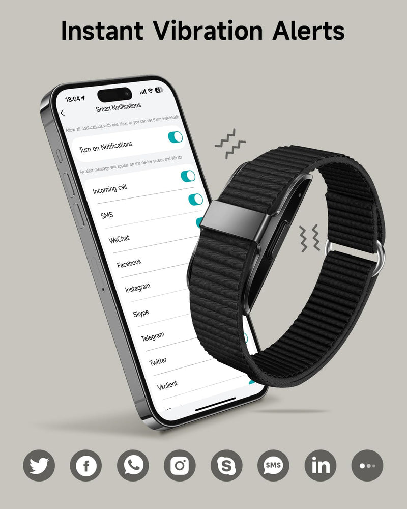 Fitness Tracker for Men Women, Health Activity Fitness Trackers with Sleep Tracker, 24/7 Heart Rate/Blood Pressure/HRV/Stress Monitor, IP68 Bracelet Watch, Free App for Android iPhone, 2 Bands Black Adjustable