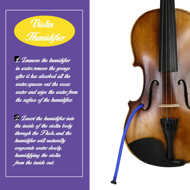 Danchet Violin Cleaner Care Cleaning Kit,Maintenance Kit,Beeswax,Liquid Rosin,Rosin Remover,String Oil,Polish,Violin Humidifier,Violin String Brush,Cleaning Clot.