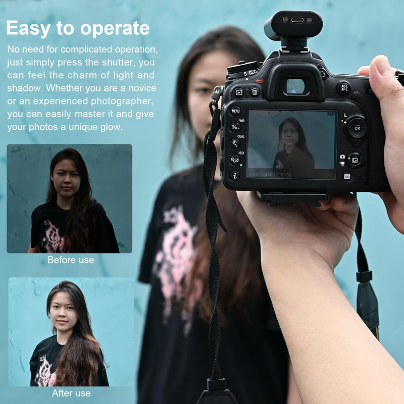 F12 Mini Camera Flash Speedlite for Canon/Nikon/Fuji/Sony/Ricoh GR3/GR3X Digital Film Cameras, Portable Mini Hot Shoe Flashlight for DSLR Cameras Grey F12-grey