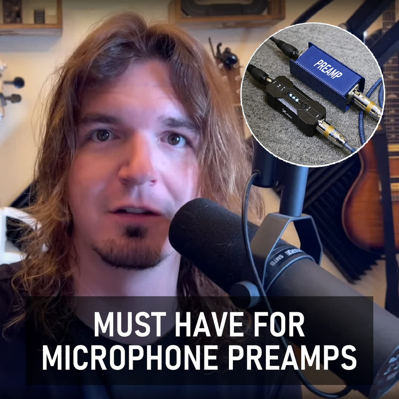 Xvive P1 Phantom Power Supply for Microphone Preamp,Condenser Microphones,Shotgun Mic,with XLR Cable P1+XLR
