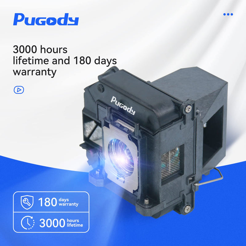 Pugody ELPLP60 ELPLP61/V13H010L60 V13H010L61 Replacement Projector Lamp Bulb for Epson BrightLink 425Wi 430i 435Wi 436Wi PowerLite 420 425W 905 92 93 95 96W 1835 430 435W 915W D6150 EB-93e 95 430 925