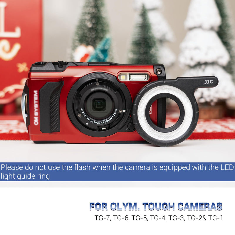 Flash Diffuser +LED Light Guide Ringfor Olympus TG-7 TG-6 TG-5 TG-4 TG-3 TG-2 TG-1