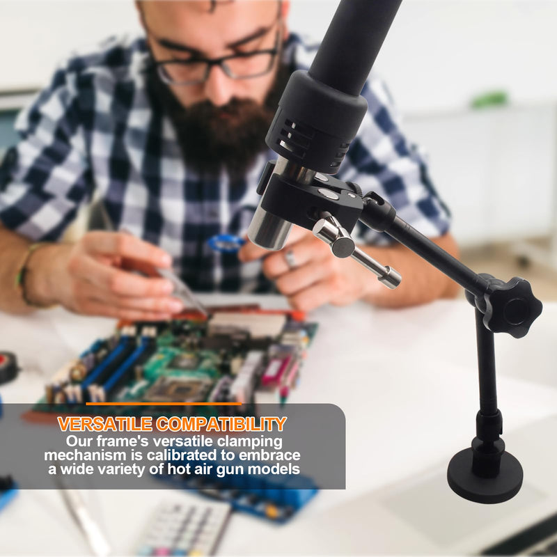 [AUSTRALIA] - Helping Hands Soldering,360 Degree Rotation Hot Air Gun Frame, Camera Mounts Clamps Heat Gun Bracket Third Hand Tool for Soldering,Magnetic Helping Hands 