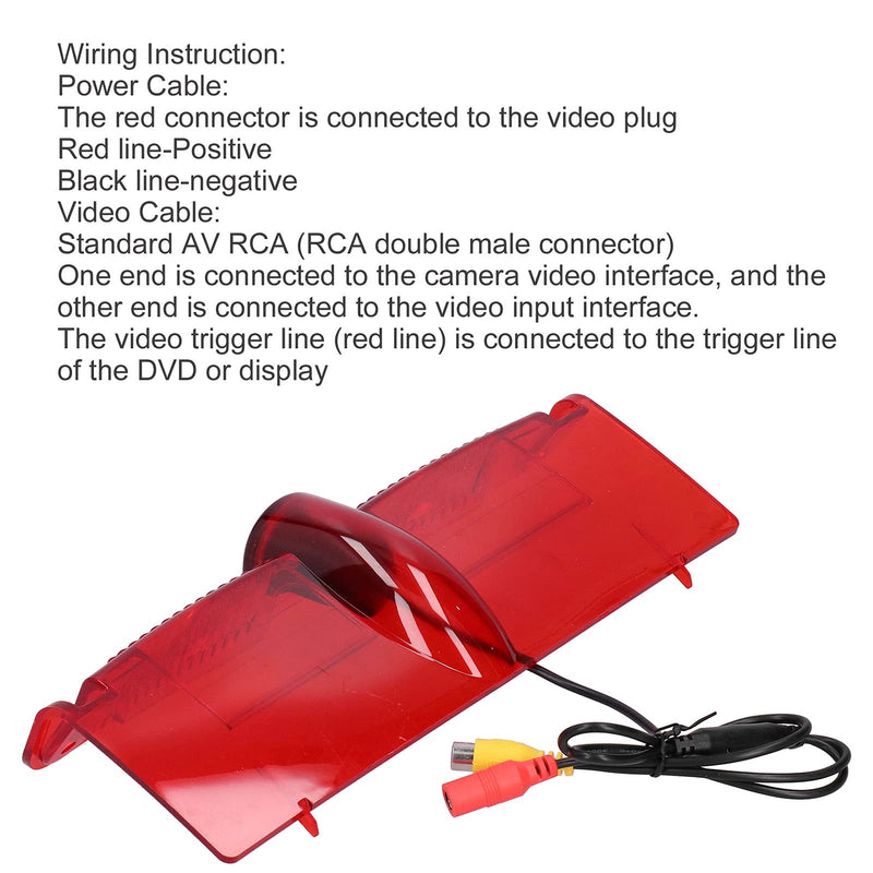 Reverse Camera,Car Rear View Backup Camera 3rd Brake Light Position Mounted,Vehicle Backup Cameras Fit for Express Van 2003-2017
