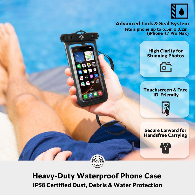 STOVER 5/10/25/30/40L Waterproof Dry Bag & Phone Case - Large Floating Dry Backpack for Kayaking, Travel, Hiking, Fishing, Camping, Motorcycles & Beach, Heavy-Duty Roll Top Men/Women (Purple) 25L+ Purple 40L