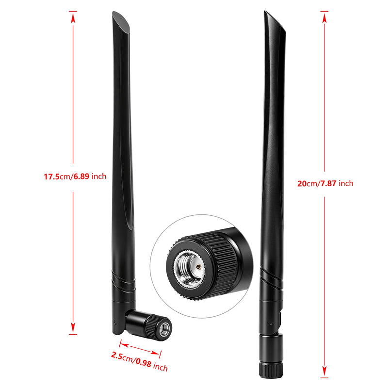 Tri-Band WiFi 6E 2.4GHz 5GHz 6GHz PC Desktop Computer Motherboard Antenna Booster Signal Range WiFi Bluetooth Card Wireless Network Router Antenna, Slinkdsco