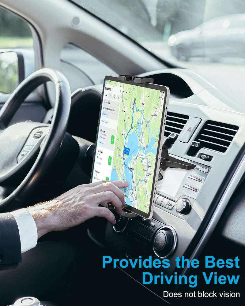 [AUSTRALIA] - woleyi CD Slot Car Tablet Mount, 360° Rotatable CD Player Car Tablet & Phone Holder for iPad Pro 9.7, 11, 12.9 Air Mini 5 4 3 2, Samsung Galaxy Tabs, Switch, iPhone, More 4-13" Cell Phones and Tablets 