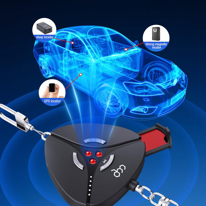 [AUSTRALIA] - GPS Tracker Detector & Signal Detector – Portable Hidden Camera Detector and Tracker Detector with Alarm & Flashlight, Travel Security Keychain for Women Black 