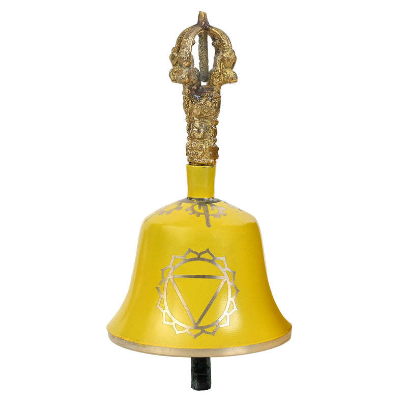 Yellow Solar Plexus Tibetan Bell (Note G) - 5.5 Inches H x 3 Inches D - Chakra Meditation Harmony Solar Plexus Yellow