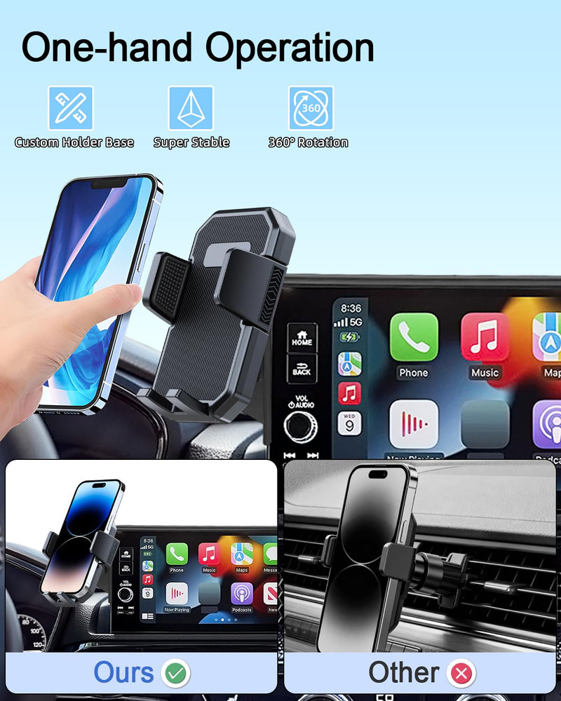 PZK Car Phone Holder for 2020-2022 Mercedes-Benz GLC/C-Class 2019-2021 | 10.25-Inch Screen Auto Lock Car Phone Mount One Button Release Fixed Clip Hands-Free 360° Rotation Fit 4.0-7.0'' Phones GLC 2020-2022 / C-Class 2019-2021 (10.25-Inch)