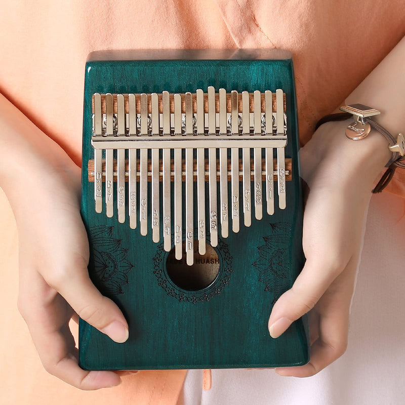 [AUSTRALIA] - Kalimba Thumb Piano 17 Keys, Portable Mbira Finger Piano Gifts for Kids and Adults Music Instrument Thumb Pianos - 17 Keys Green Kalimba 17 Green 