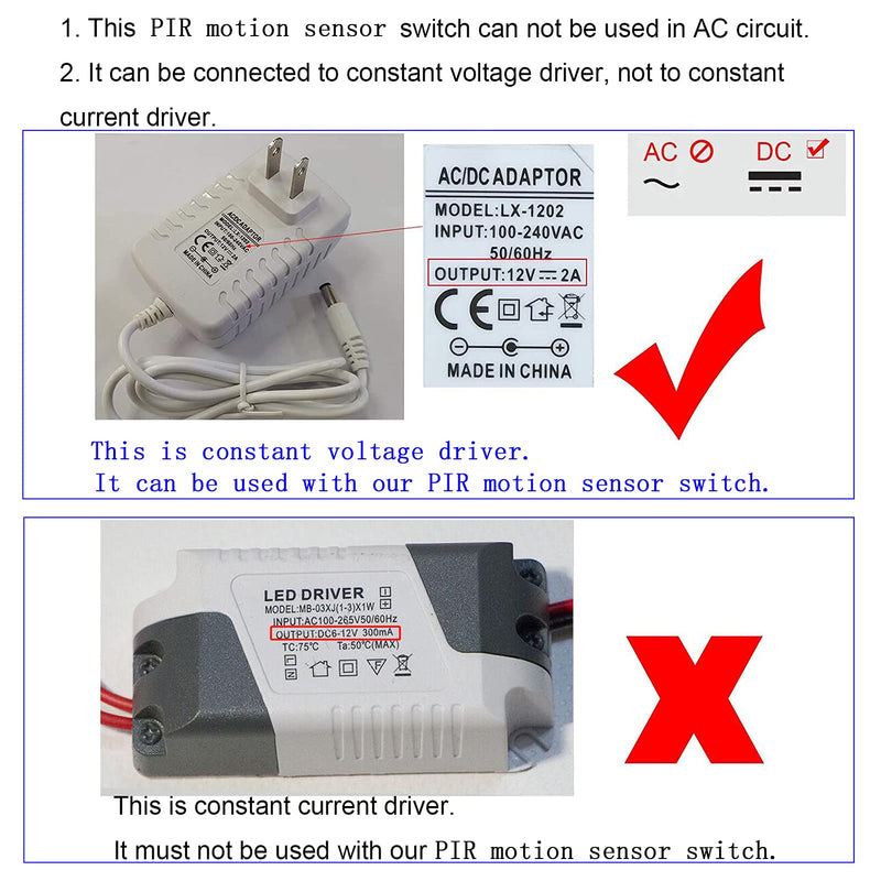 [AUSTRALIA] - Motion Sensor Switch, DC 3.7v to 24V 4A PIR Motion Sensor for LED Lights, Mini Infrared Sensor Switch That can be Built into The Light bar or Box (3 Pieces 1037）, 3pieces 1037 