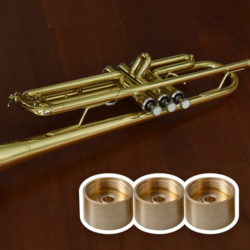 Lovermusic 3 PCS 2.2cm Dia Copper Trumpet Repair Part Trumpet Heavy Bottom Valve Caps