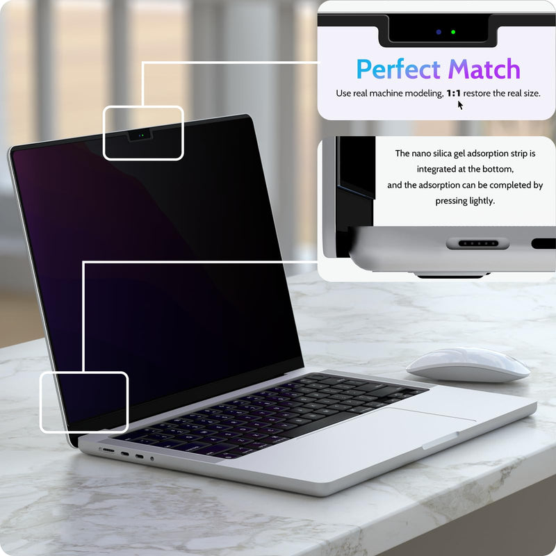 Privacy Screen MacBook Air 15 Inch (2023-2024, M2 M3 Chip) - A2941 A3114, Magnetic Removable Matte Anti Blue Light Glare Filter 15inch Privacy Screen Protector for Mac Pro 15.3" Laptop MacBook Air 15 Inch(2023-2024,M2,M3)