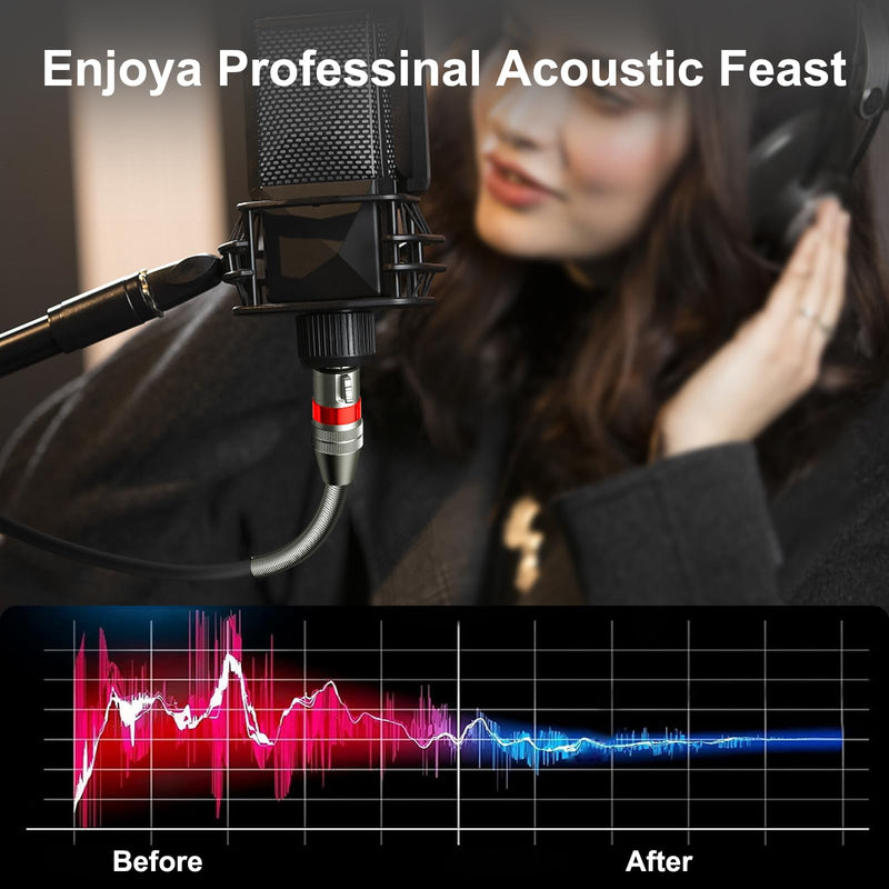 XLR Cable Microphone Cable 150 Feet Premium Balanced Mic Cable Pure Copper Conductors Heavy Duty Male to Female 3 Pin XLR Microphone Cable Zinc Alloy Connectors with Metal Spring 150 FT 1 Pack