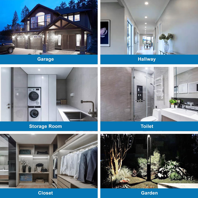 [AUSTRALIA] - Motion Sensor Light Bulbs, Dusk to Dawn Motion Activated Security Lights, 12W BR30 Motion Detector Led Bulb, 100 Watt Equivalent, E26 6000K Daylight, Suitable for Indoor/Outdoor, (4 Pack) LY-BR30H001 