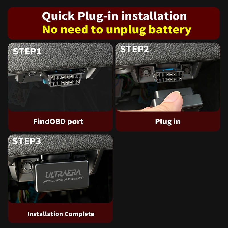 Auto Start Stop Eliminator for Ford F150 2015 2016 2017 2018 2019 2020 Turn Off Idle Engine Stop Start System Disabler Easy Install OBD Connect Plug Play Accessories 2015-2020 F150