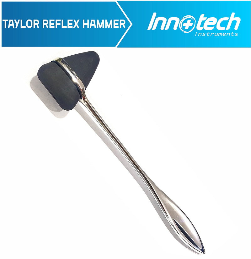 Innotech Diagnostic Reflex and Neurology Sensitivity Diagnostics 5-Piece Set with Nerve Wheel Reflex Hammer Bandage Scissors and Tuning Fork with 512 Hz and 128 Hz (Reflex Set)