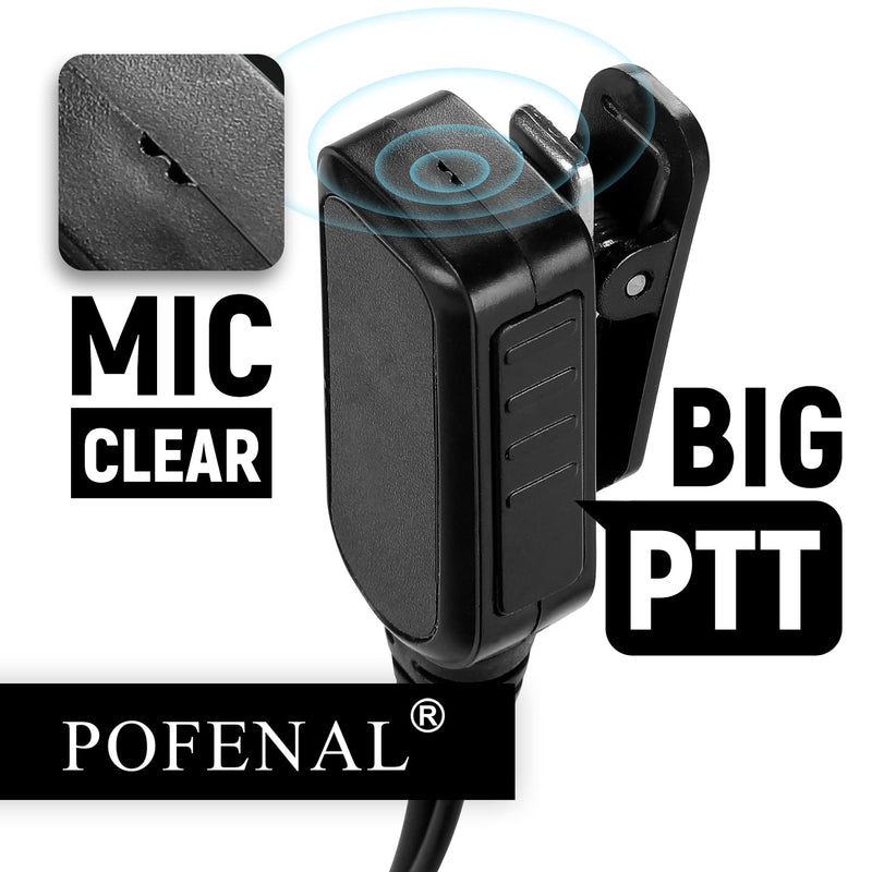 RDM2070D CLS1110 CLS1410 Single-Wire Walkie Talkie Earpiece Compatible for Motorola CP200 GP2000 XU1100 PRO1150 MU12 Radio with PTT Mic Headset C-Shaped 2 Pack C-shape 2 PCS