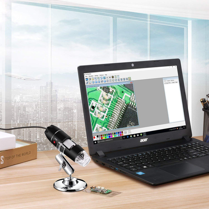 [AUSTRALIA] - USB Digital Microscope 40X to 1000X, 8 LED Magnification Endoscope Camera with Carrying Case & Metal Stand, Compatible for Android Windows 7 8 10 11 Linux Mac (Not for iPhone/iPad) 