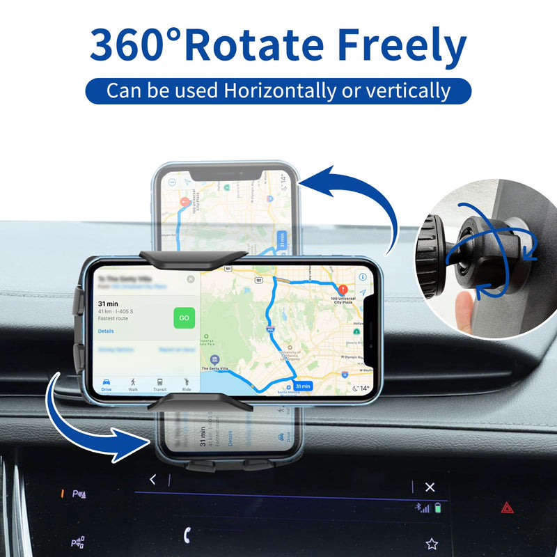 Car Phone Mount Fit for Cadillac XT5 / XT6 Phone Holder Navigation，for 2017-2025 XT5 / XT6 Cellphone Mobile Cradle Auto Accessories Bracket Anti-Shake，360 Degree Rotation，Compatible for All Cell Phone