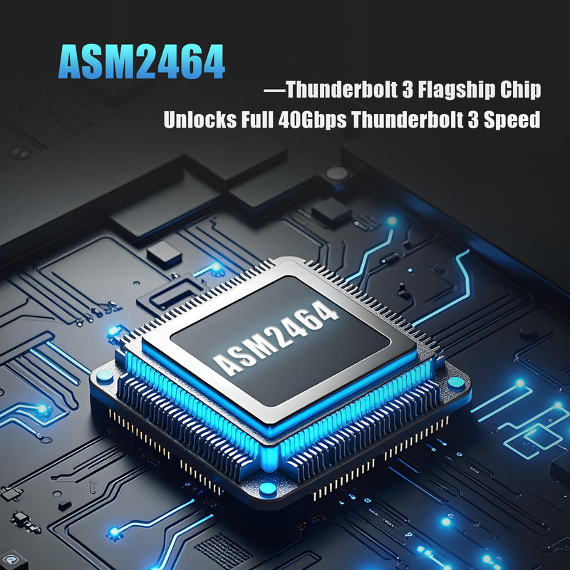 GLOTRENDS ST5115 40Gbps USB4 M.2 NVMe SSD Enclosure for 2280/2230 M.2 NVMe SSD, ASM2464 Controller, Compatible with Thunderbolt 4/3/USB4/USB C