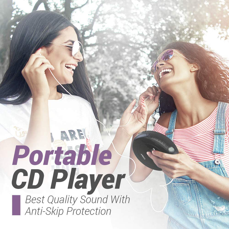 Coby Portable Compact Anti-Skip CD Player – Lightweight & Shockproof Music Disc Player w/ Pro-Quality Earbuds - For Kids & Adults - Home Car & Travel Standard Packaging
