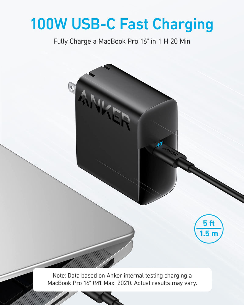 Anker 313 USB C to USB C Cable (6ft 100W, 2Pack) 317 Charger (100W)