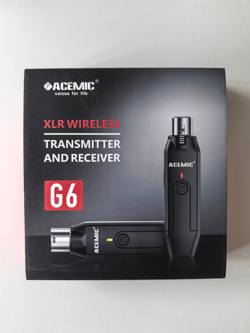 [AUSTRALIA] - 2.4G Wireless Microphone Audio Transmitter and Receiver System Plug-on XLR Mic Adapter 6 Channels for Dynamic Mic, Audio Mixer, PA System, G6 