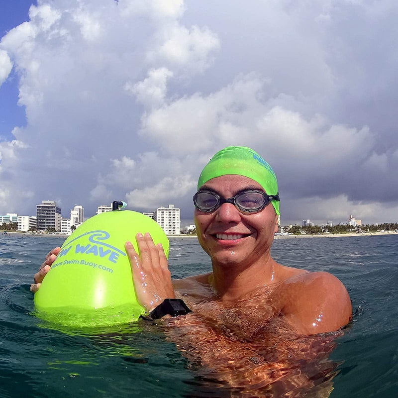 New Wave Swim Bubble Fluo Green and Phone Pouch Bundle