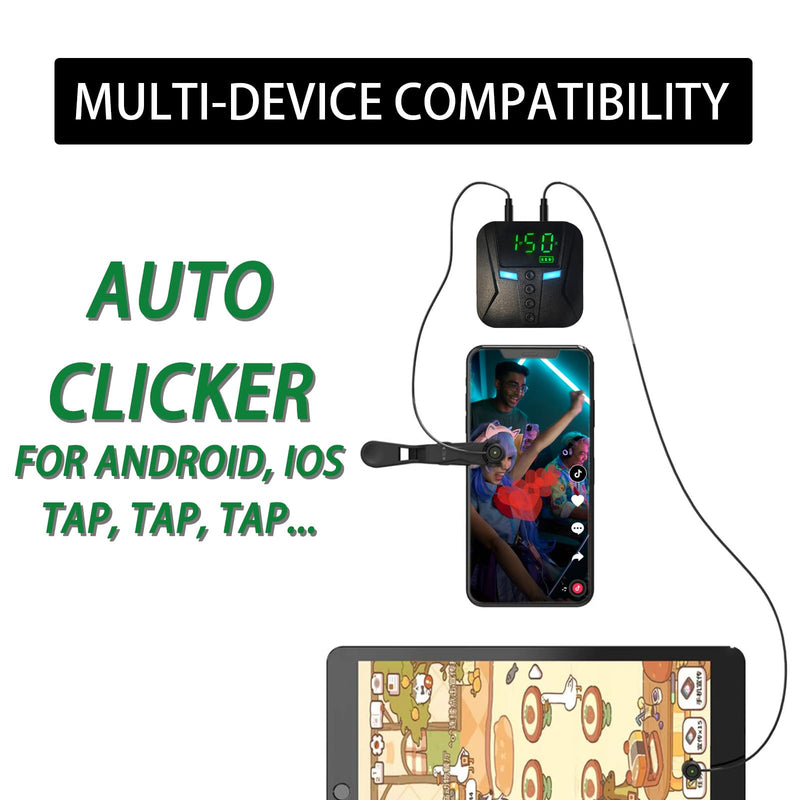 Automatic Clicker for iPhone iPad, Phone Screen Device Speed Clicker for Android IOS, Simulated Finger Continuous Clicking, Adjustable Auto Physical Tapper, Suitable for Games,Reward Tasks（1 Second Fastest 50 Times） G1