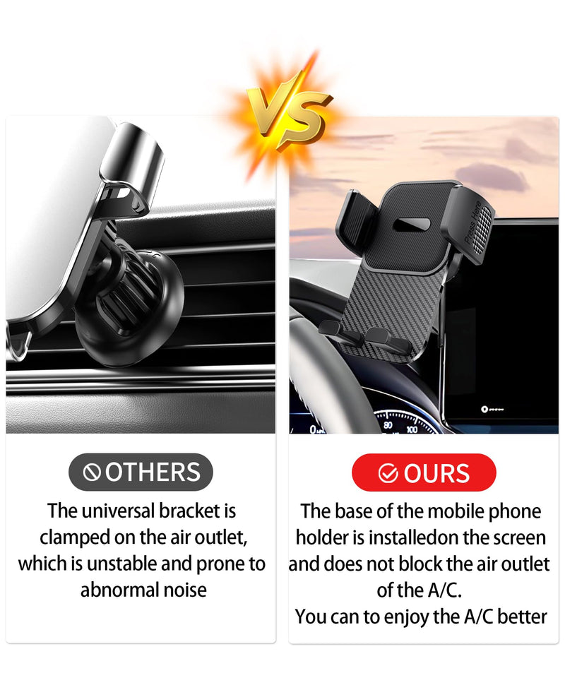 Car Phone Holder for Toyota Venza 2021 2022 2023 2024 Accessories 12.3 Inch Screen Fixed Clip Cell Phone Mount Hands-Free 360 Degree Rotation