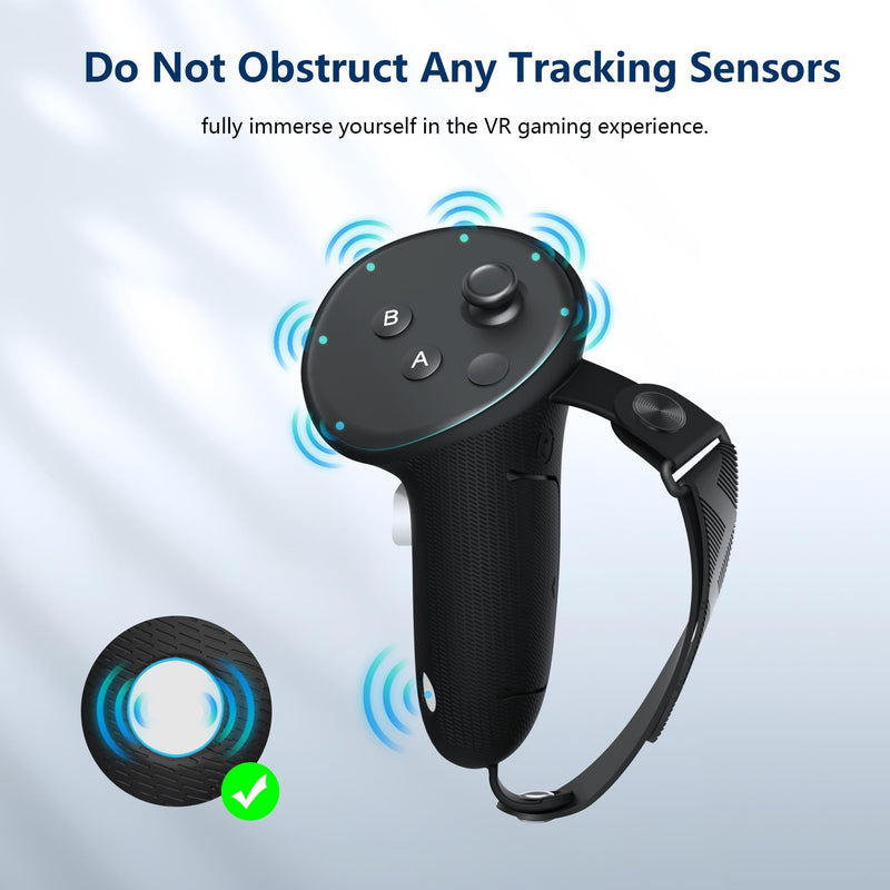 AMVR Upgraded Controller Grips Cover and Golf Club Attachment Compatible with Meta/Oculus Quest 3 Accessories