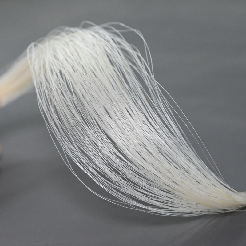 Premium Mongolian Horse Hair for Bass Bow Unbleached, White 29'' Music Instrument Accessories