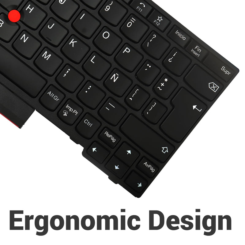 LeFix Latin Spanish Keyboard Backlit Replacement Keyboard Compatible with Lenovo Thinkpad X13 Gen 1，L13 Gen 2，L13 Yoga Gen 1 Laptop Notebook,Black Color