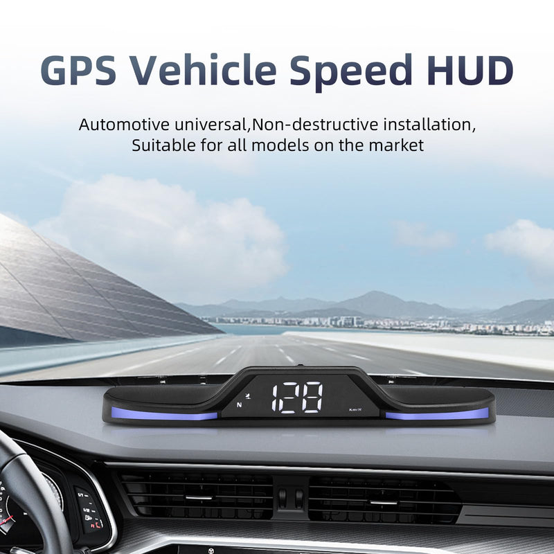 [AUSTRALIA] - GPS Speedometer for Car HUD, 5V Heads Up Display for Car, Digital Speedometer MPH for Car with Car Compass, Time, Fatigue Driving Reminder, Overspeed Alarm for All Vehicle 
