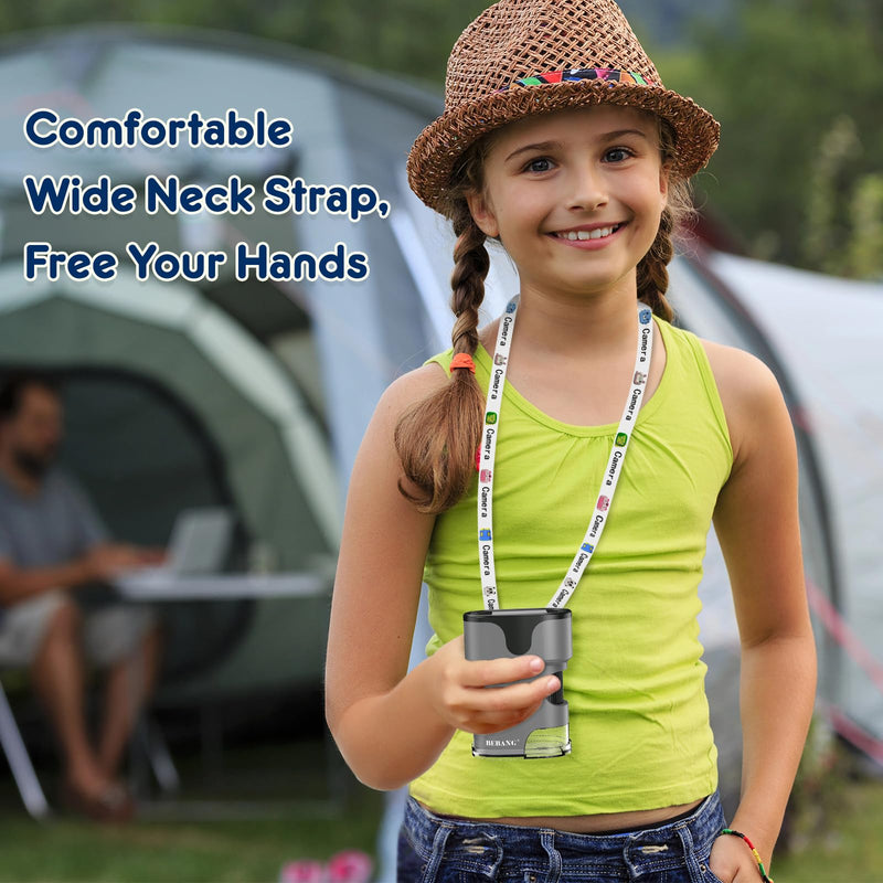 1000X Handheld Microscope for Kids 4K 2.0" Screen Rechargeable Mini Pocket Digital Microscopes w/Slides Kit Portable Edu Gift Age 4-6 8-12 Children Students (Grey)