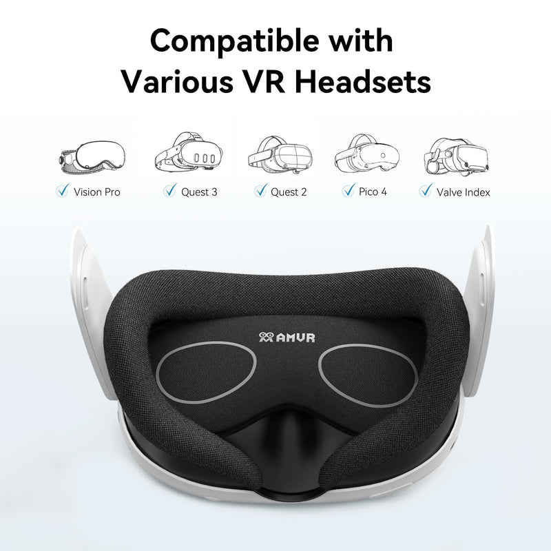 AMVR Golf Club Attachment Compatible with Meta/Oculus Quest 3 Accessories & AMVR Lens Protector Cover Compatible with Apple Vision Pro, Quest 3/2/1, Rift S and Pico 4