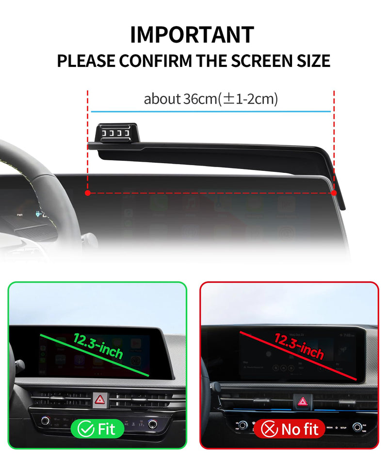 15W Wireless Charging Car Phone Holder for Kia EV6 2022-2024,12.3" Screen | Magsafe Accessories Fast Charging Magnetic Cell Phone Holder Clip Compatible with iPhone Android, 3D Fit Vehicle Phone Stand 12.3-inch for 2022-2024 EV6